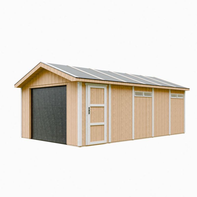 Premium quality garaż Timbela M992B-HARVEST HONEY 21 m² konstrukcja z paneli LP Smartside 1 szt.