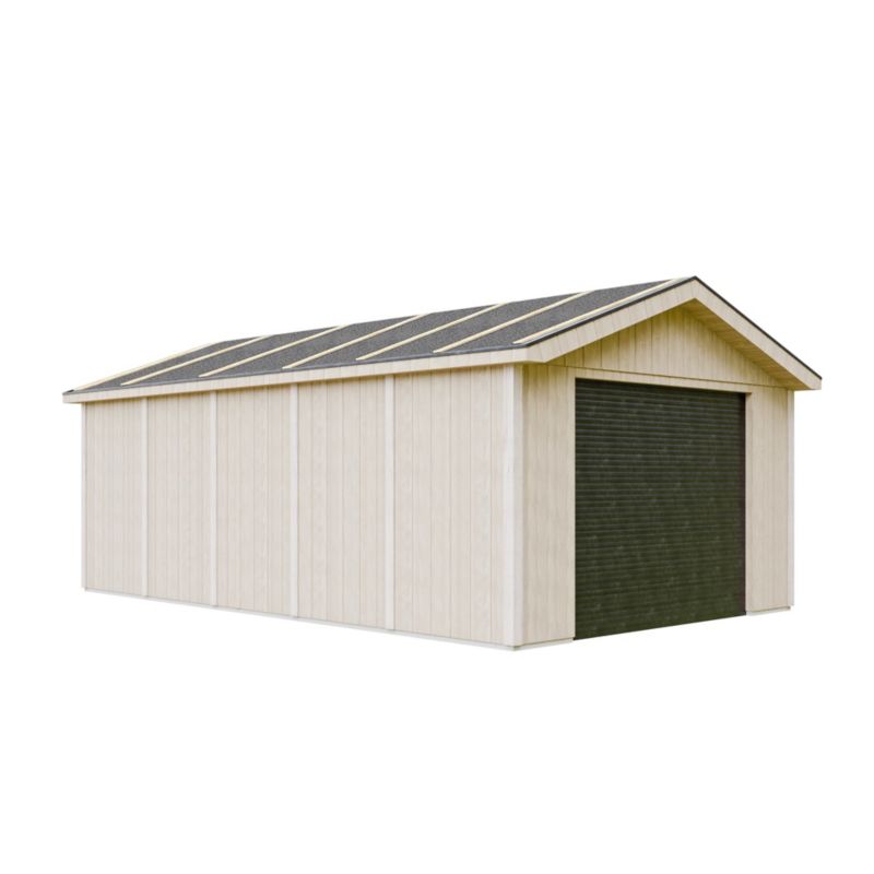 Premium quality garaż Timbela M992B-TERRA BROWN 21 m² konstrukcja z paneli LP Smartside 1 szt.