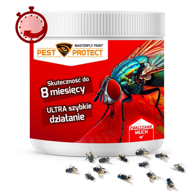 Preparat na Muchy PEST PROTECT 25g Środek Proszek na Zewnątrz do Domu, na Tarasie, 1szt.