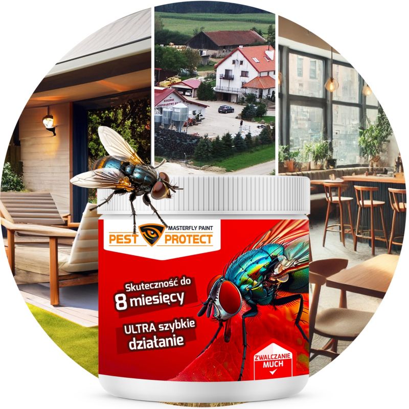 Preparat na Muchy PEST PROTECT 25g Środek Proszek na Zewnątrz do Domu, na Tarasie, 1szt.