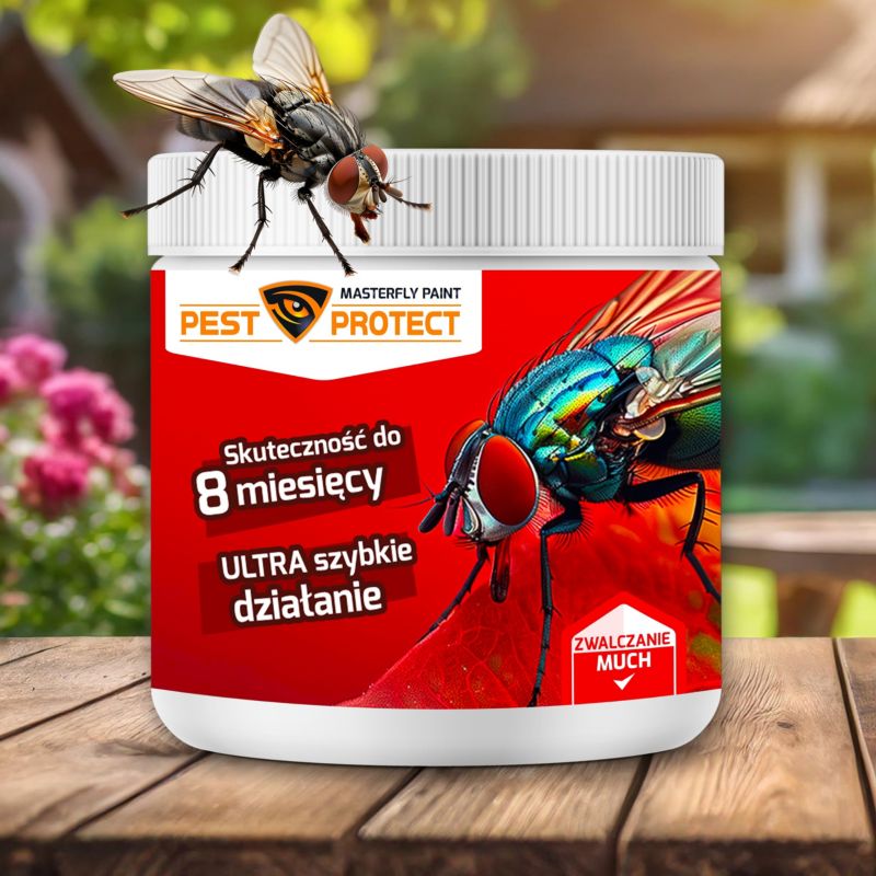 Preparat na Muchy PEST PROTECT 25g Środek Proszek na Zewnątrz do Domu, na Tarasie, 1szt.
