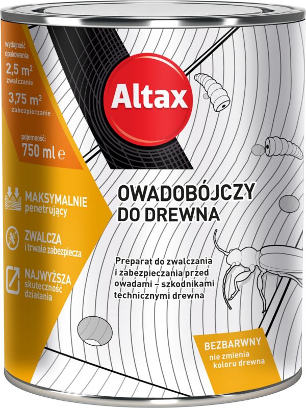 Preparat owadobójczy do drewna Altax 0,75 l