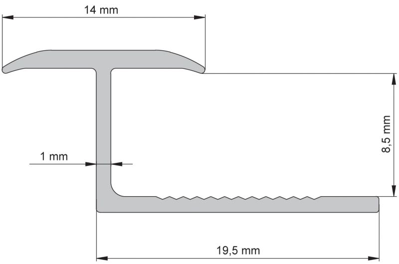 Profil aluminiowy dylatacyjny Diall do łuków surowe aluminium 2,5 m