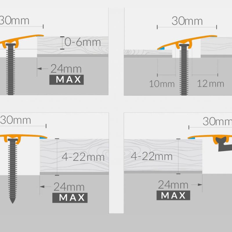 Profil aluminiowy GoodHome CS30 uniwersalny 1,86 m C31 dąb amber
