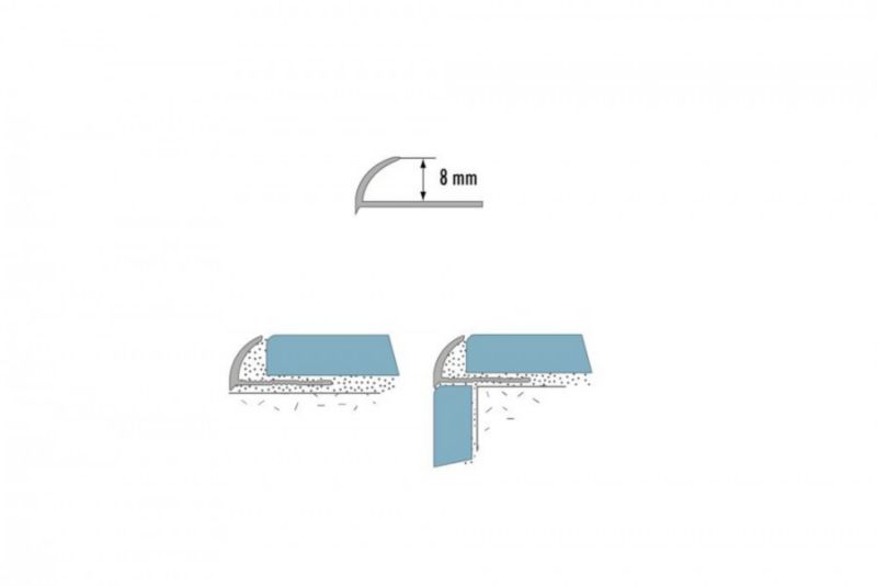 Profil aluminiowy narożny Cezar Połysk 17x8x2500mm aluminiowy 1 szt.