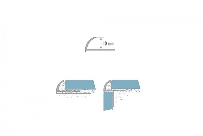 Profil aluminiowy narożny Cezar Srebrny El-Poler 17x10x2500mm aluminiowy 1 szt.
