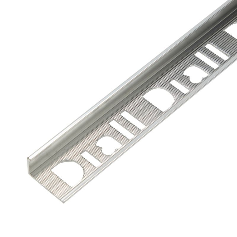Profil aluminiowy narożny Diall 10 mm typ L chrom 2,5 m