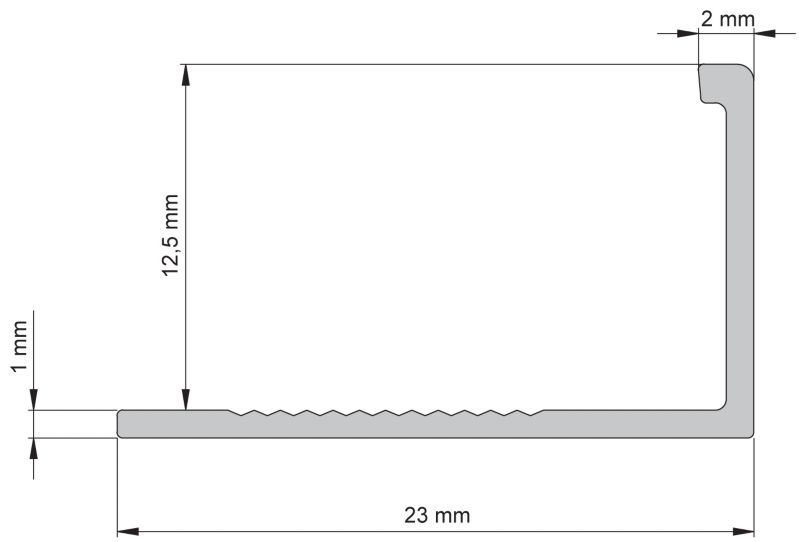 Profil aluminiowy narożny Diall 12,5 mm typ L chrom 2,5 m