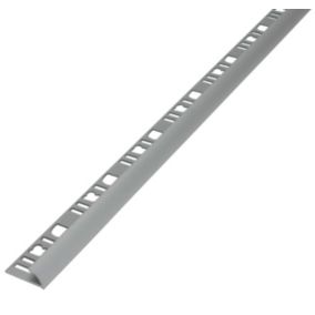 Profil aluminiowy narożny Diall 9 mm zewnętrzny srebrny mat 2,5 m