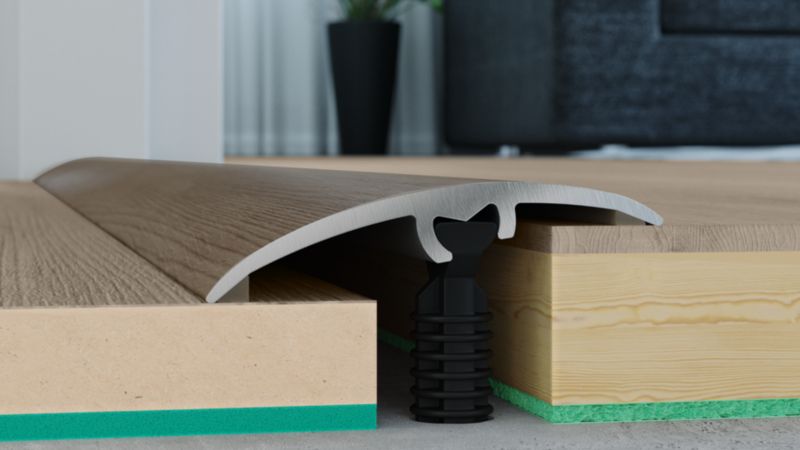 Profil aluminiowy wyrównujący GoodHome 37 x 930 mm dąb piaskowy nr 07