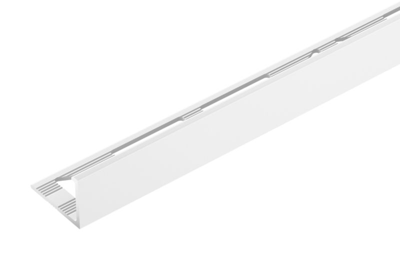 Profil do glazury narożny Cezar Biały RAL9016 połysk 2500x8mm aluminiowy 1 szt.