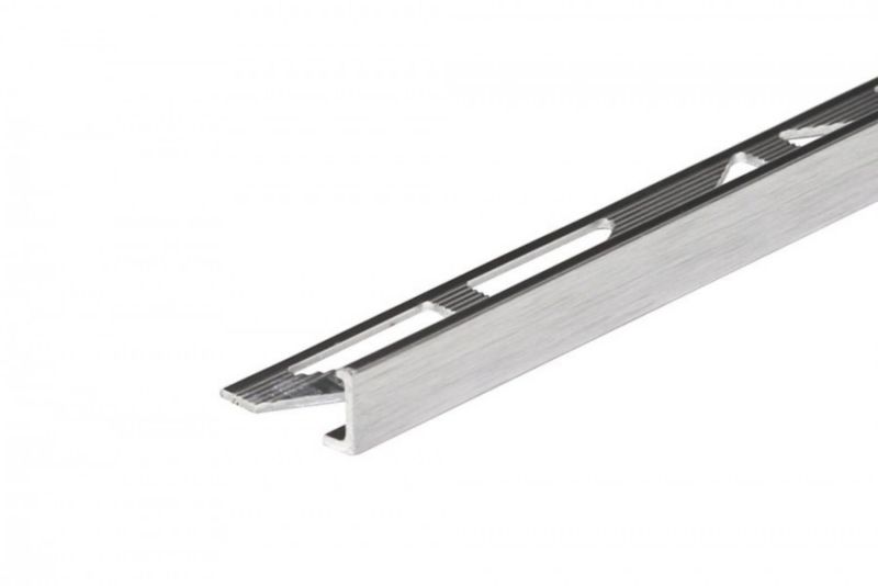 Profil do glazury narożny Cezar Srebrny El-Poler Szczotkowany Połysk 2500x10mm aluminiowy 1 szt.