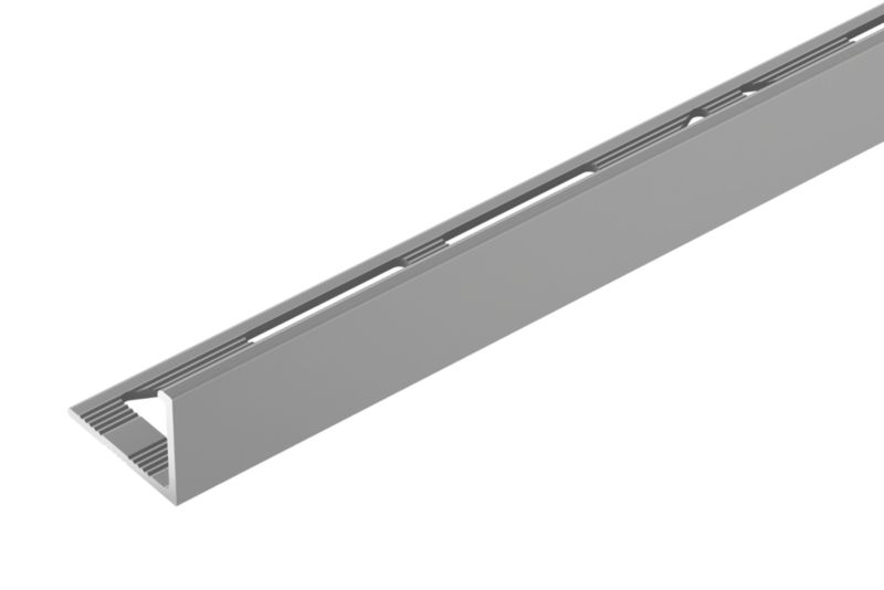 Profil do glazury narożny Cezar Szary RAL7042 Połysk 2500x10mm aluminiowy 1 szt.