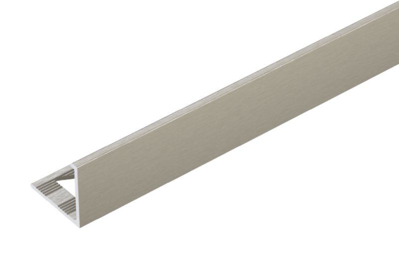 Profil do glazury narożny Cezar Tytan Szczotkowany Mat 2500x12,5mm aluminiowy 1 szt.