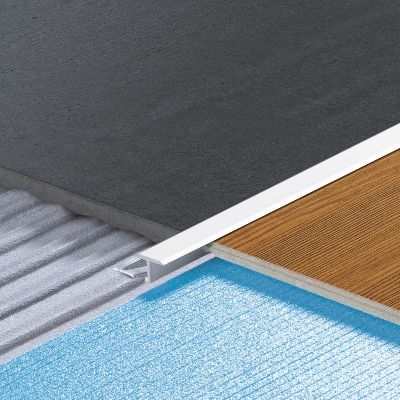 Profil fugowy łączący aluminiowy prosty Diall 12 mm srebrny 2,5 m
