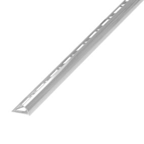 Profil krawędziowy owalny aluminiowy Diall 12,5 mm srebrny szczotkowany 2,5 m