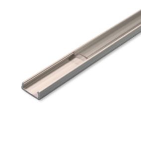 Profil LED MasterLED PCV 16x7 Slim Szary z transparentnym kloszem 1m 1 szt.