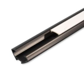 Profil LED MasterLED PCV narożny 22x12 Czarny z mlecznym kloszem 1m 1 szt.