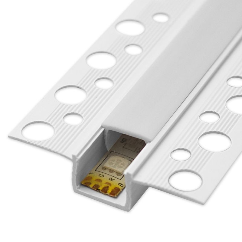 Profil LED MasterLED PCV wpuszczany 50x12 GK Biały z mlecznym kloszem 1m 1 szt.