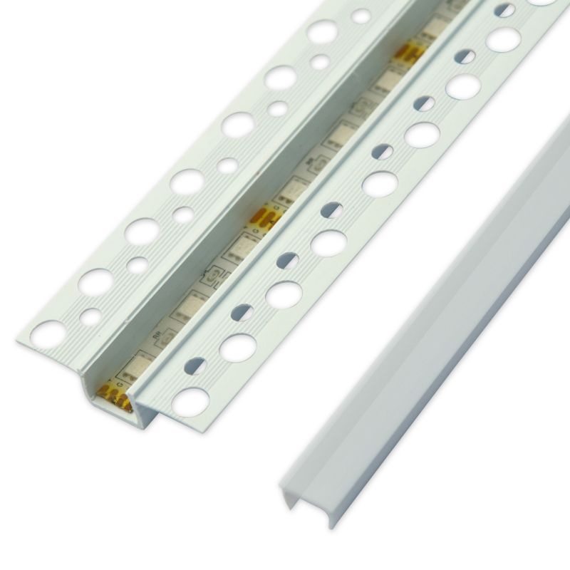 Profil LED MasterLED PCV wpuszczany 50x12 GK Biały z transparentnym kloszem 1m 1 szt.