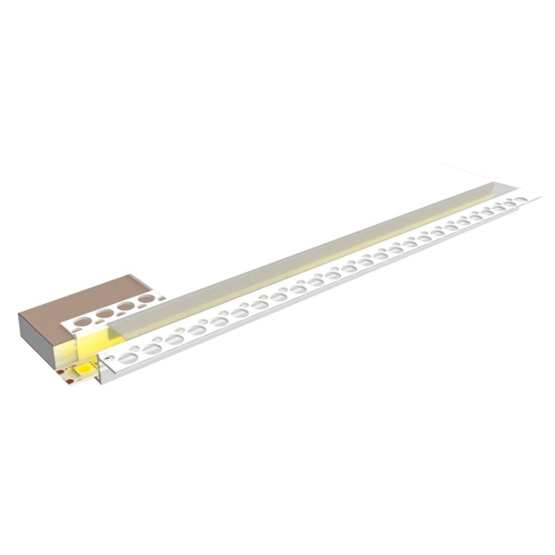 Profil LED MasterLED PCV wpuszczany 50x12 GK Biały z transparentnym kloszem 1m 1 szt.