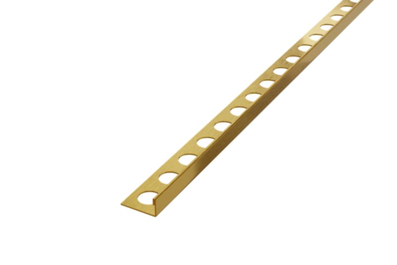 Profil licowy J Lambro złoty matowy do płytek 0.8 cm x 270 cm 1 szt.