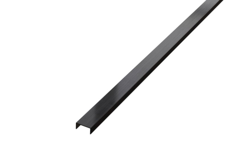 Profil metalowy rektyfikowany U Lambro czarny matowy 1 szt. 2cm x 270cm