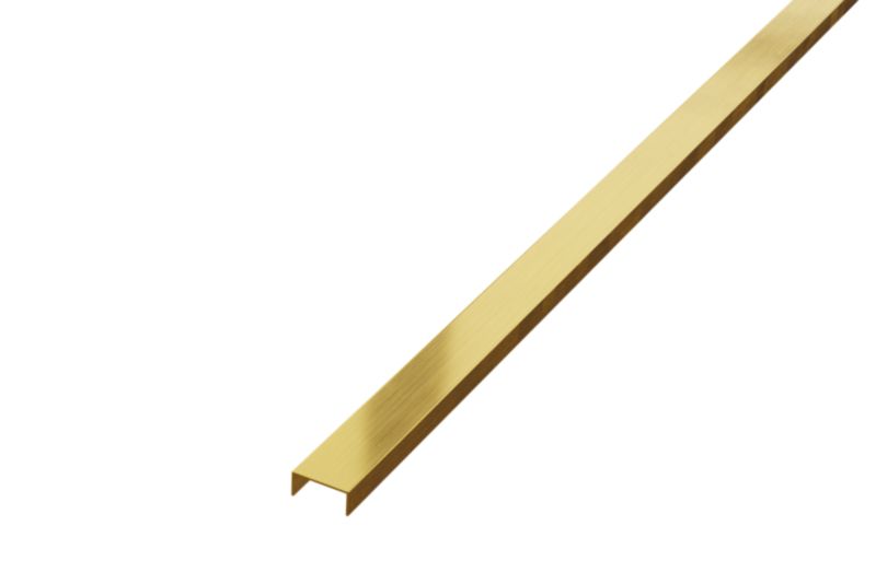 Profil metalowy rektyfikowany U Lambro złoty matowy 1 szt. 2cm x 270cm