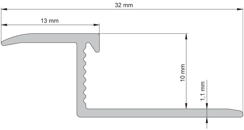 Profil mosiężny Diall typ Z naturalny mosiądz 2,5 m