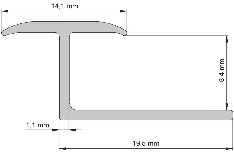 Profil mosiężny dylatacyjny Diall do łuków mosiądz 2,5 m