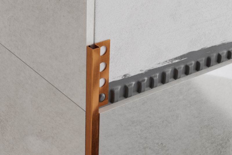Profil narożny Q Lambro miedziany matowy 1cm x 270cm 1 szt.