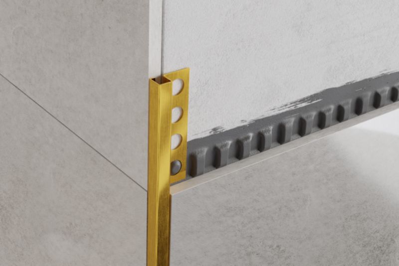 Profil narożny Q Lambro złoty matowy 1cm x 270cm 1 szt.