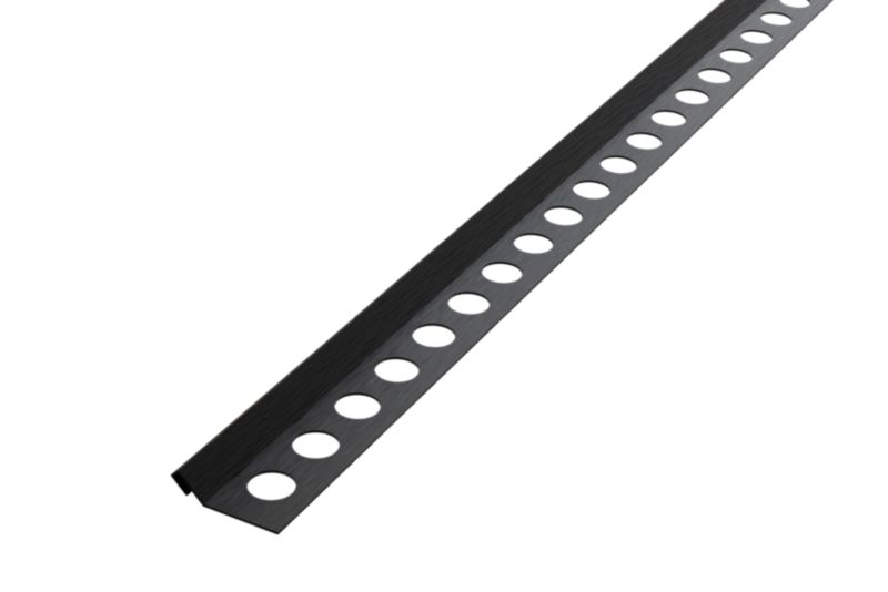 Profil narożny Rs Lambro do płytek ciętych na 45 stopni czarny matowy 1.4cm x 270 cm 1 szt.
