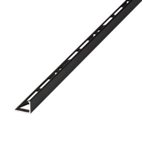 Profil narożny aluminiowy Diall 12,5 mm zewnętrzny czarny mat 2,5 m