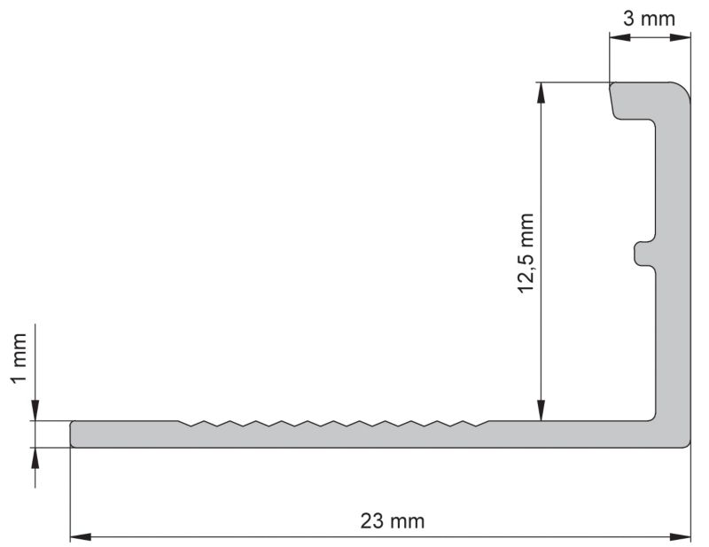 Profil PCV narożny Diall 12,5 mm typ L biały 2,5 m