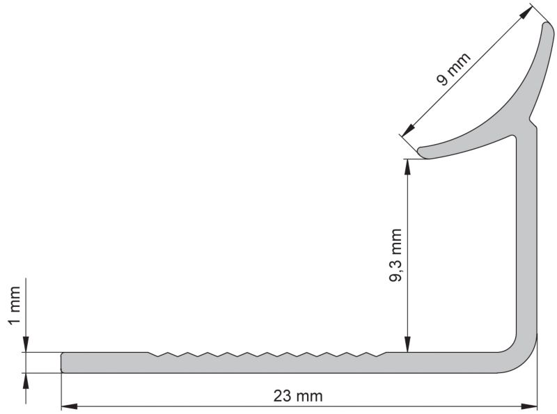 Profil PCV narożny Diall 9 mm wewnętrzny biały 2,5 m