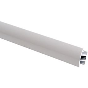 Profil płaski 200 cm aluminium/biały