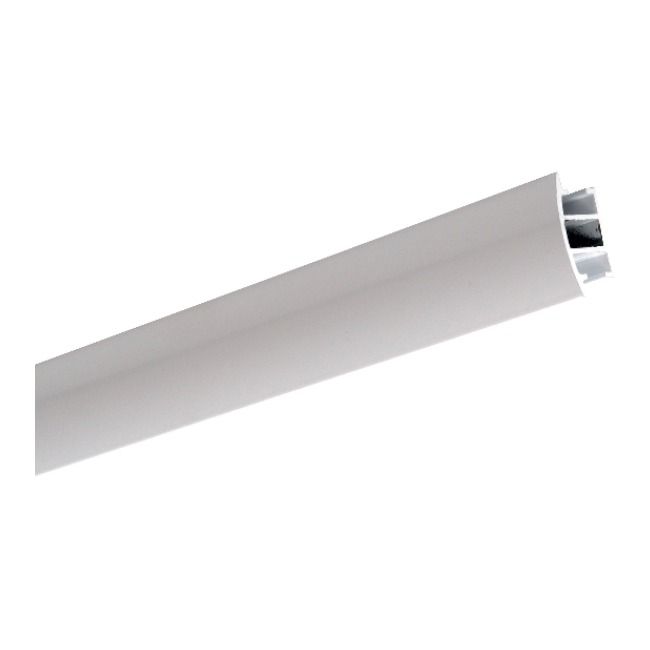 Profil płaski 200 cm aluminium/biały