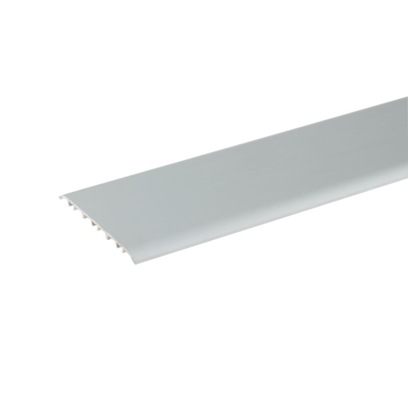 Profil progowy płaski owalny Cezar Srebrny 80mm 1,86m 5w1 aluminiowy 1 szt.