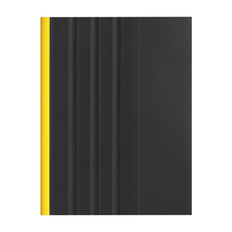 Profil schodowy BHP 40x40mm, QUEST, ostrzegawczy antypoślizgowy nosek schodowy PCV, RD-O, czarny, 1.5m