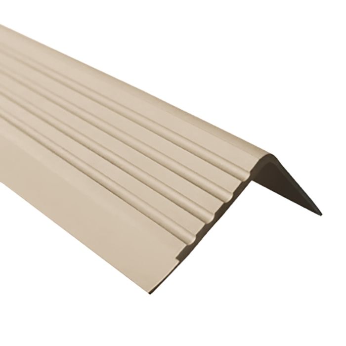 Profil schodowy PCV 40x40mm, QUEST, antypoślizgowy nosek schodowy,  RD, beż, 1.5m