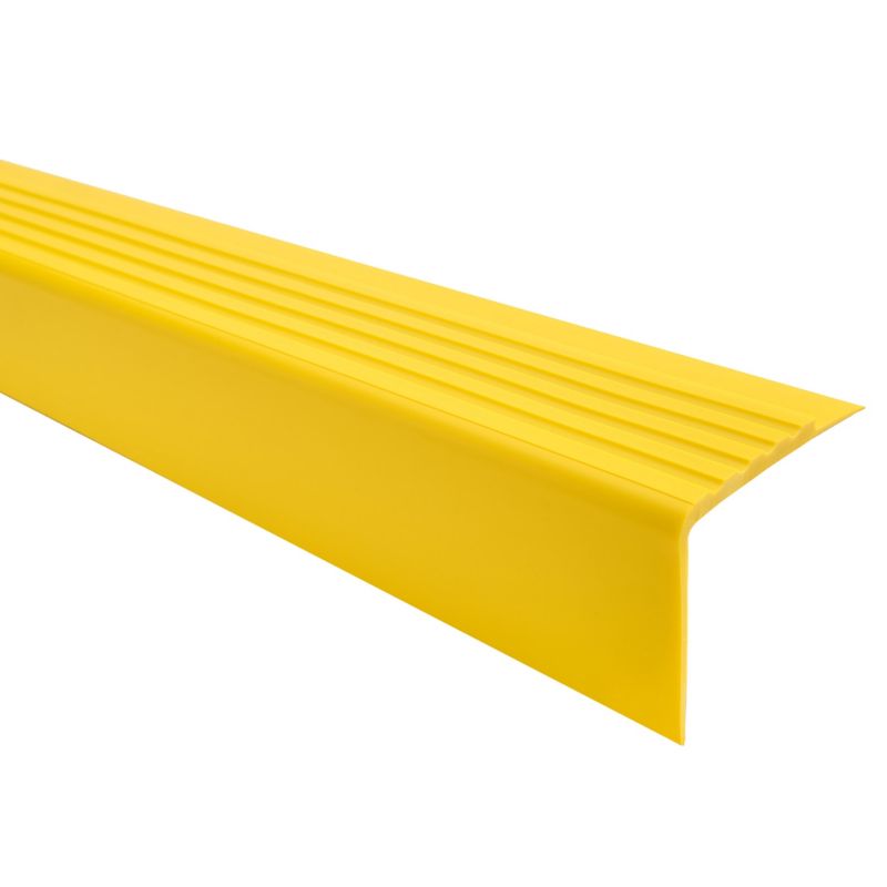 Profil schodowy PCV 40x40mm, QUEST, antypoślizgowy nosek schodowy,  RD, żółty, 1.5m