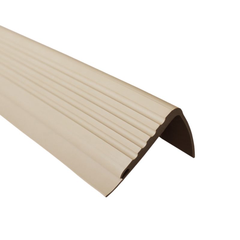 Profil schodowy PCV 48x42mm, QUEST, samoprzylepny antypoślizgowy nosek schodowy, PMW, beż, 1m