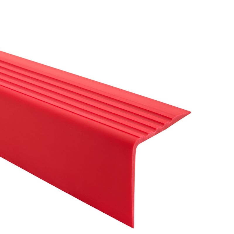 Profil schodowy PCV 50x42mm, QUEST, samoprzylepny antypoślizgowy nosek schodowy, RGP, czerwony, 2m