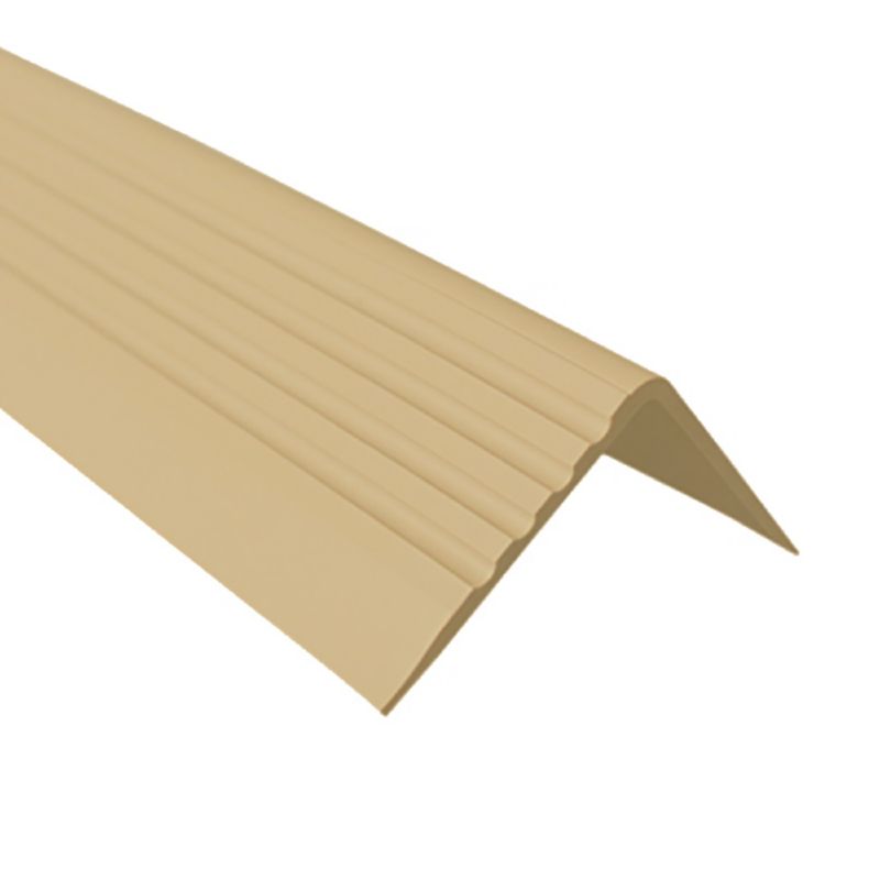 Profil schodowy PCV 50x42mm, QUEST, samoprzylepny antypoślizgowy nosek schodowy, RGP, krem, 2m