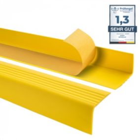 Profil schodowy PCV 50x42mm, QUEST, samoprzylepny antypoślizgowy nosek schodowy, RGP, żółty, 1.5m
