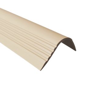 Profil schodowy PCV 52x40mm, QUEST, antypoślizgowy nosek schodowy,  RGPT, beż, 1.5m