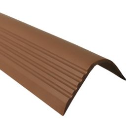 Profil schodowy PCV 52x40mm, QUEST, antypoślizgowy nosek schodowy,  RGPT, brąz, 1.5m