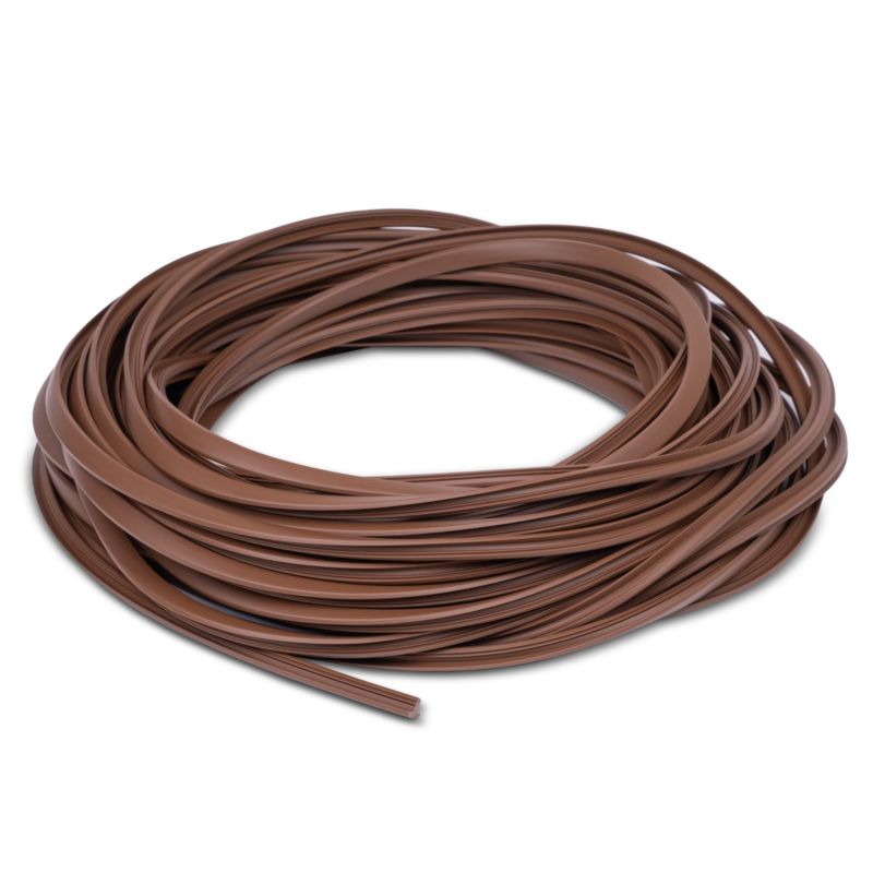 Profil schodowy rowkowany 10x8mm, QUEST, antypoślizgowy nosek schodowy PCV,  PR, brąz, 25m