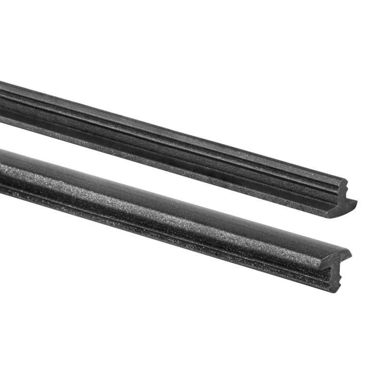 Profil schodowy rowkowany 10x8mm, QUEST, antypoślizgowy nosek schodowy PCV,  PR, czarny-srebrny, 25m